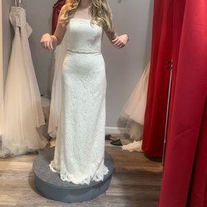 Sandals by Dessy a-line/sheath wedding dress